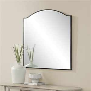 Bandon 40&quot Tall Arch Wall Mirror Black