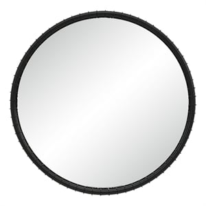 Timo 40.5&quot H x 40.5&quot W Wall Mirror Matte Black