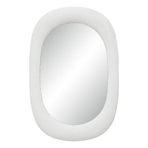 Galera 45&quot H x 30&quot W Wall Mirror White Stucco