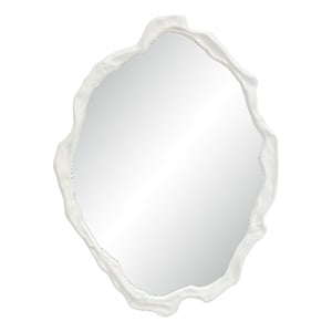Tida 40&quot Tall Irregular Mirror Matte White