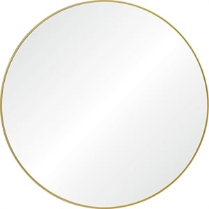 Fragoso 48&quot Tall Round Wall Mirror Yellow