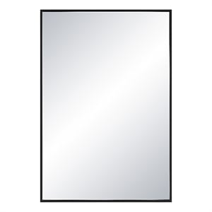 Gasel 30&quot Tall Rectangle Wall Mirror Black