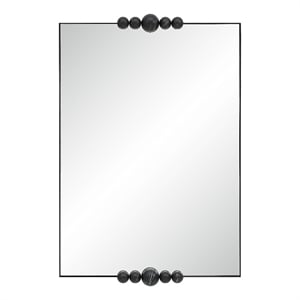 Cosmos 45&quot H x 30&quot W Wall Mirror Matte Black Marble