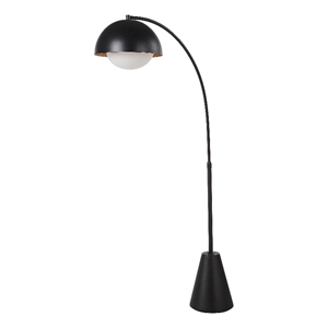 Cooke 65 - 75&quot Tall Matte Black Floor Lamp with Shade