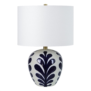 Darina 19.25&quot Length Table Lamp Off White and Navy