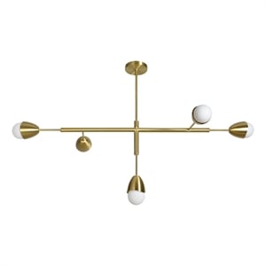 Naura 17&quot Length Ceiling Fixture Satin Brass
