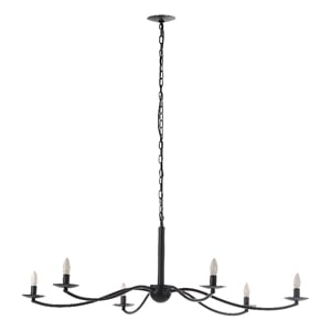 Landen 75.75&quot Height Ceiling Fixture Powder Coated Matte Black