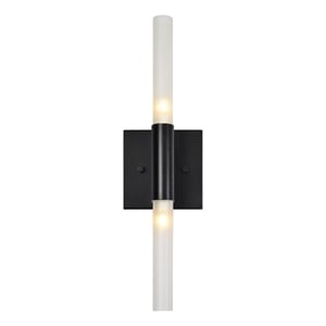 Lina 17&quot Length Wall Sconce Matte Black
