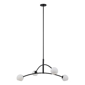 Nube 54&quot Wide 4-Light Chandelier Matte Black