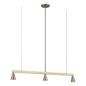 Linea 42&quot Wide 3-Light Chandelier Champagne Yellow