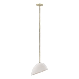 Corio 11.75&quot Wide 1-Light Chandelier Glossy Off White