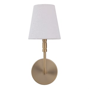 Milia 14.5&quot Burnished Brass 1-Light Wall Sconce