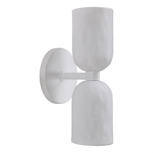 Akira 11.2&quot Off White 2-Light Wall Sconce
