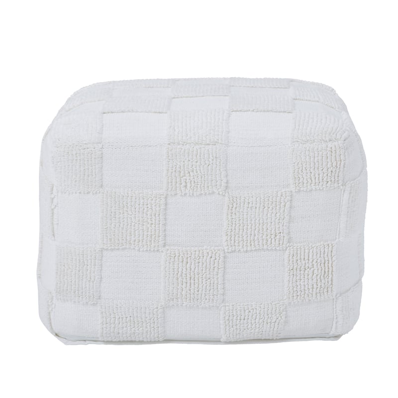 Payne Indoor Cotton Pouf Ivory