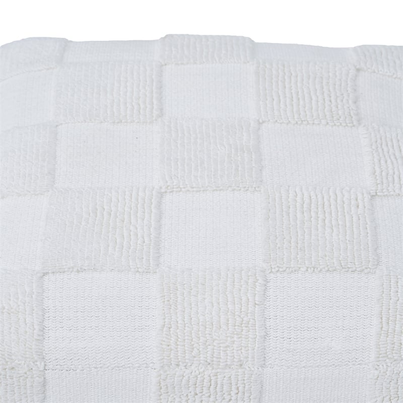 Payne Indoor Cotton Pouf Ivory