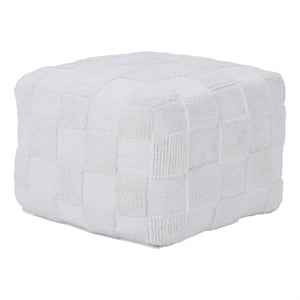 Payne Indoor Cotton Pouf Ivory