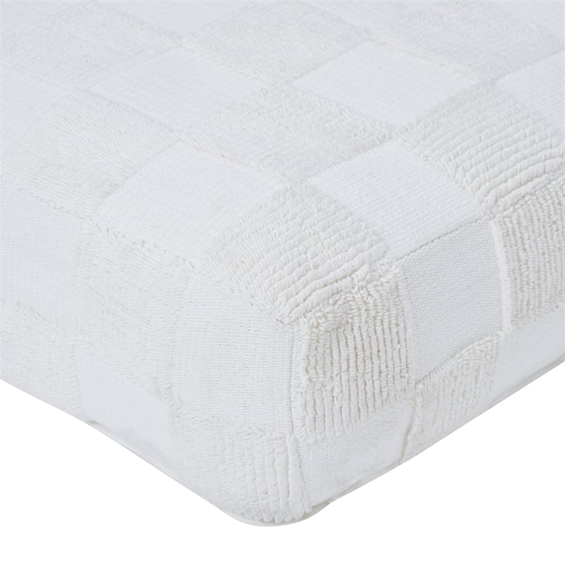 Persona Indoor Cotton Floor Pouf Ivory