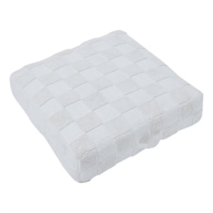 Persona Indoor Cotton Floor Pouf Ivory