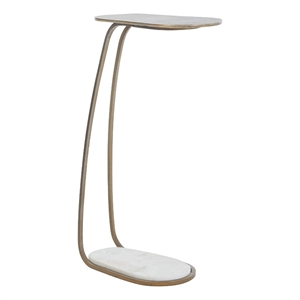 Balam Indoor Aluminum Table Antique Brass