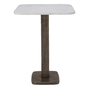 Allard Indoor Cast Aluminum Side Table Antique Brass