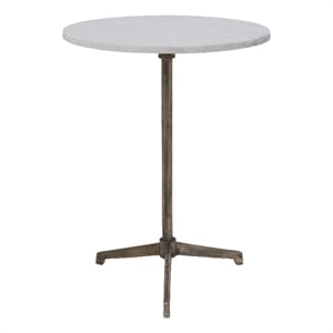 Canning Indoor Cast Aluminum Side Table Antique Brass
