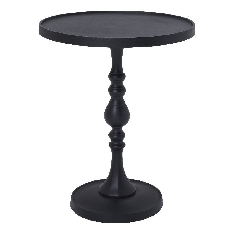 Yates Indoor Cast Aluminum Side Table Matte Black