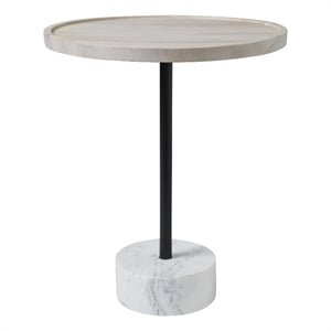 Antares Indoor Acacia Wood Side Table Whitewash
