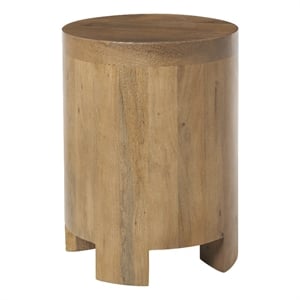 Salvatore Indoor Mango Wood Side Table Light Brown