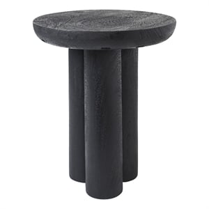 Quintin Indoor Mango Wood Side Table Black