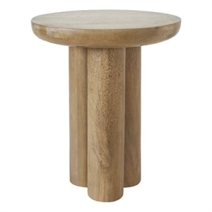 Honey Indoor Mango Wood Side Table Light Brown