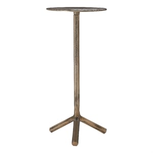 Zahra 10.0&quot Height Side Table Antique Brass