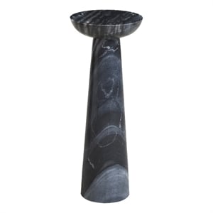 Mercura Indoor Mercury Black  Marble Side Table