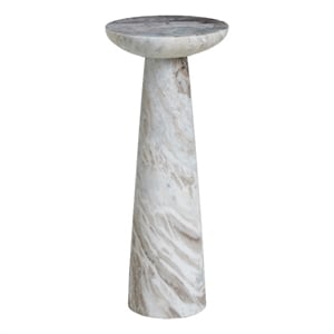 Mercura Indoor Mercury Black  Marble Side Table