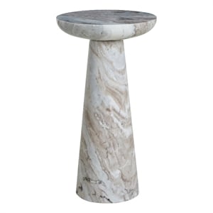 Mercura Indoor Toronto Brown Marble Side Table