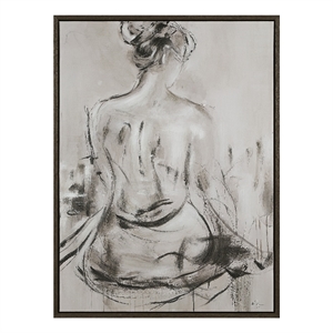 evelyne 48&quot h x 36&quot w canvas art white