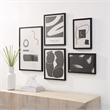 Carife 5 Piece Wide Wall Art Black