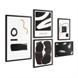 Carife 5 Piece Wide Wall Art Black