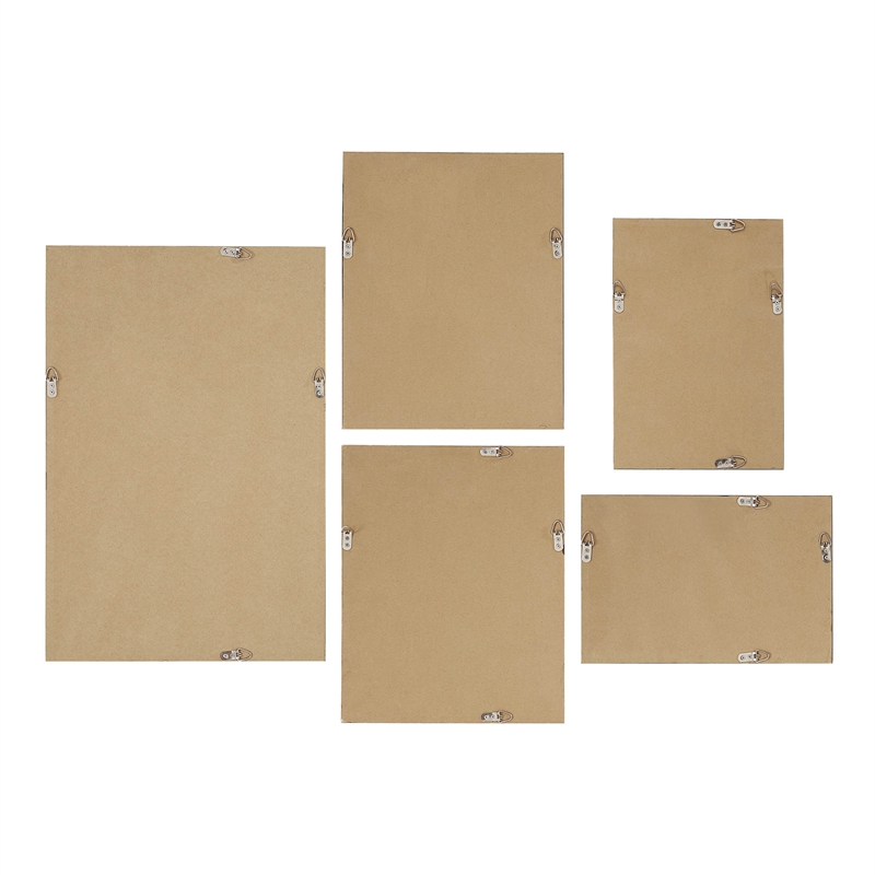 Carife 5 Piece Wide Wall Art Black