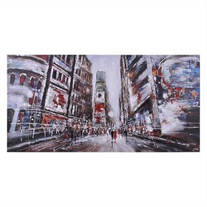 renwil evening in times square frameless canvas wall art