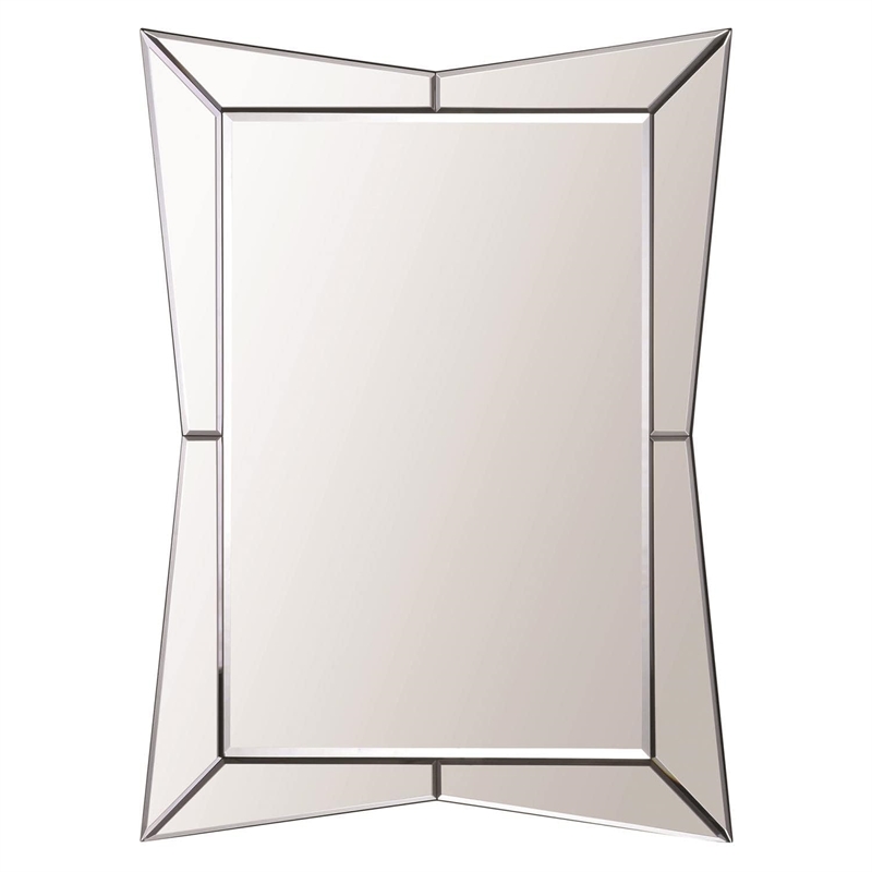 Renwil Merritt Unique Shape Beveled Mirror in Silver