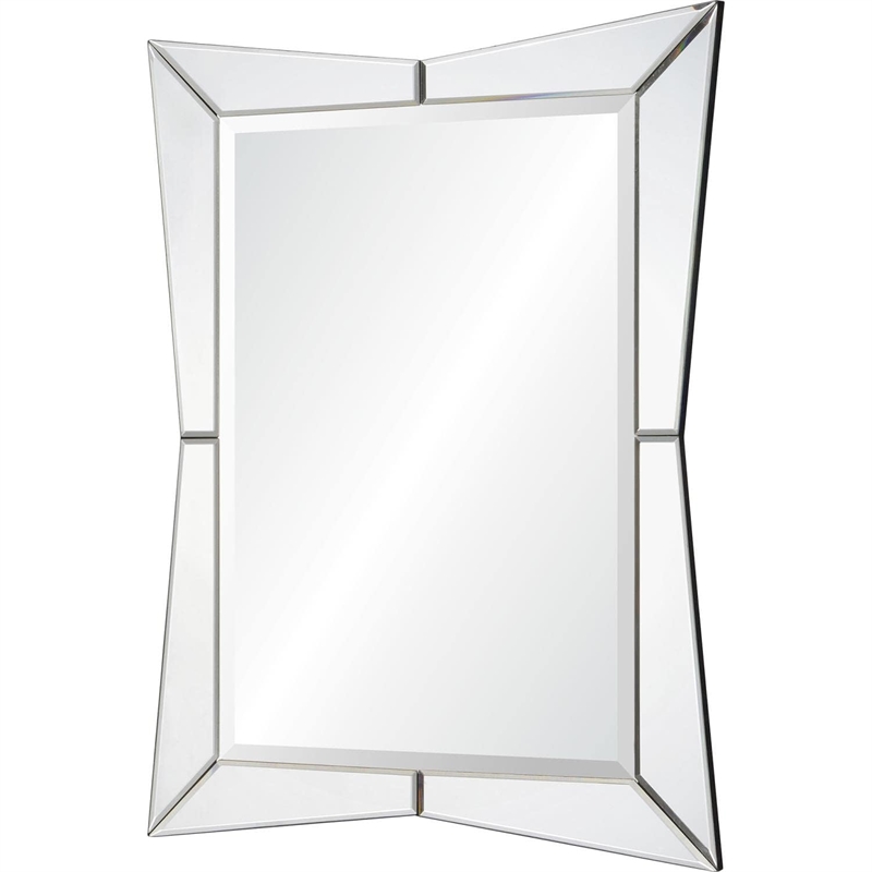 Renwil Merritt Unique Shape Beveled Mirror in Silver
