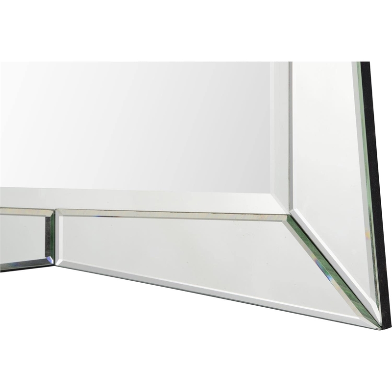 Renwil Merritt Unique Shape Beveled Mirror in Silver