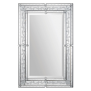Renwil Vincenzo Mirror with Etched Pattern Frame