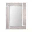 Renwil Capiz Beveled Mirror in Silver Leaf w/Chrome Corner