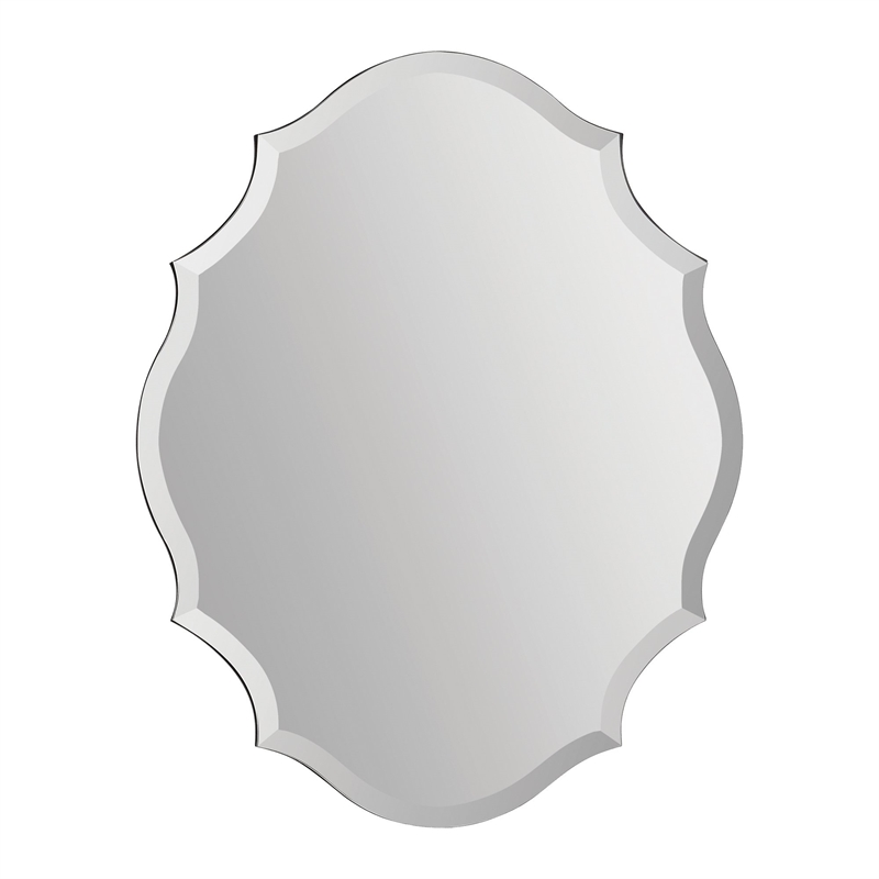 Renwil Emma Beveled Mirror in Wave Pattern Frame