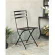4D Concepts Metal Folding Chair in Powder Coated Black (Set of 2)