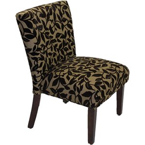 4d concepts oversized fabric upholstered accent chair in brown flock