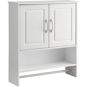 4d concepts trenton 2 door wooden bathroom medicine cabinet in white