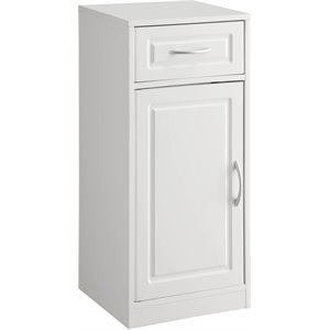 4d concepts trenton 1 door wooden bathroom linen cabinet in white