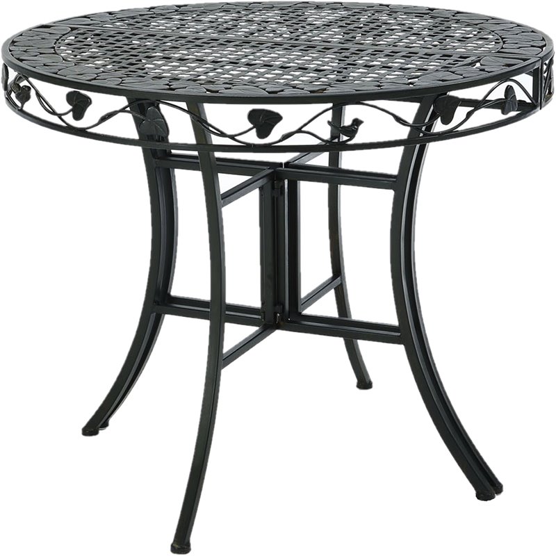 brown metal patio dining table